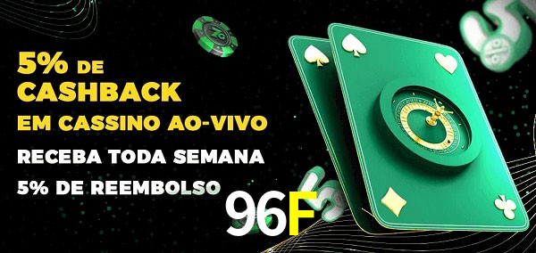 Promoções do cassino ao Vivo 96F
